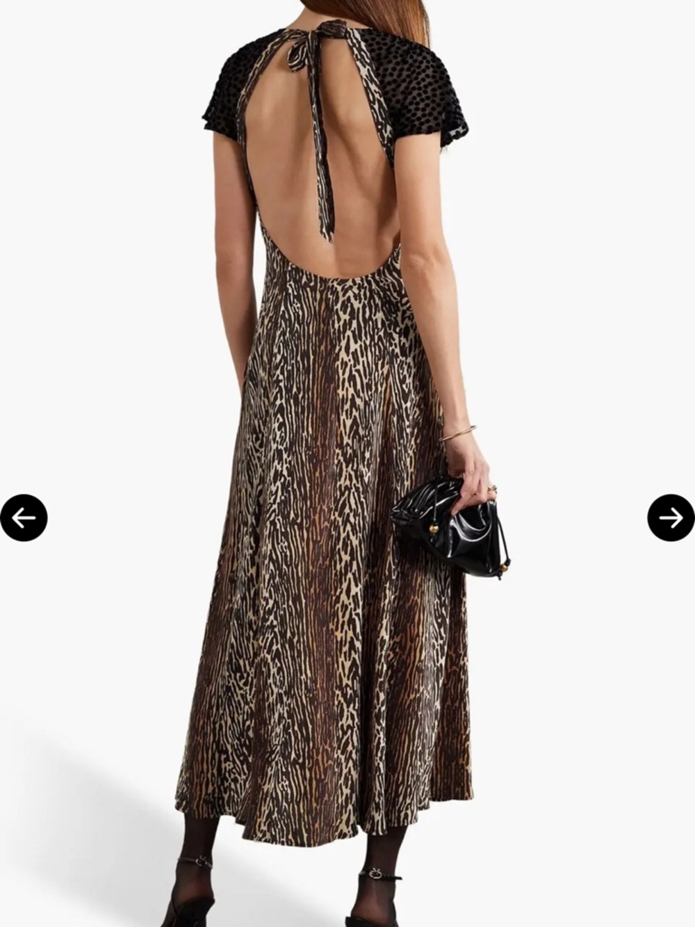 RIXO Brown and Black Leopard-Print Midi Dress - Picture 2 of 4